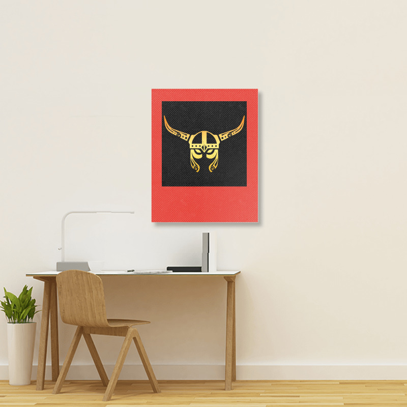 Viking Helmet Warrior Tattoo Vikings Gift Idea  Boy Retro Portrait Canvas Print | Artistshot