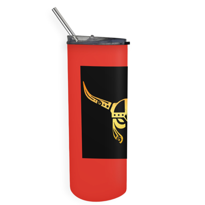 Viking Helmet Warrior Tattoo Vikings Gift Idea  Boy Retro Skinny Tumbler | Artistshot