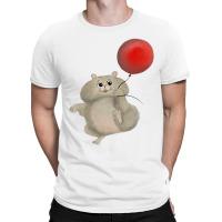 Happy Hamster With Red Balloon T-shirt | Artistshot