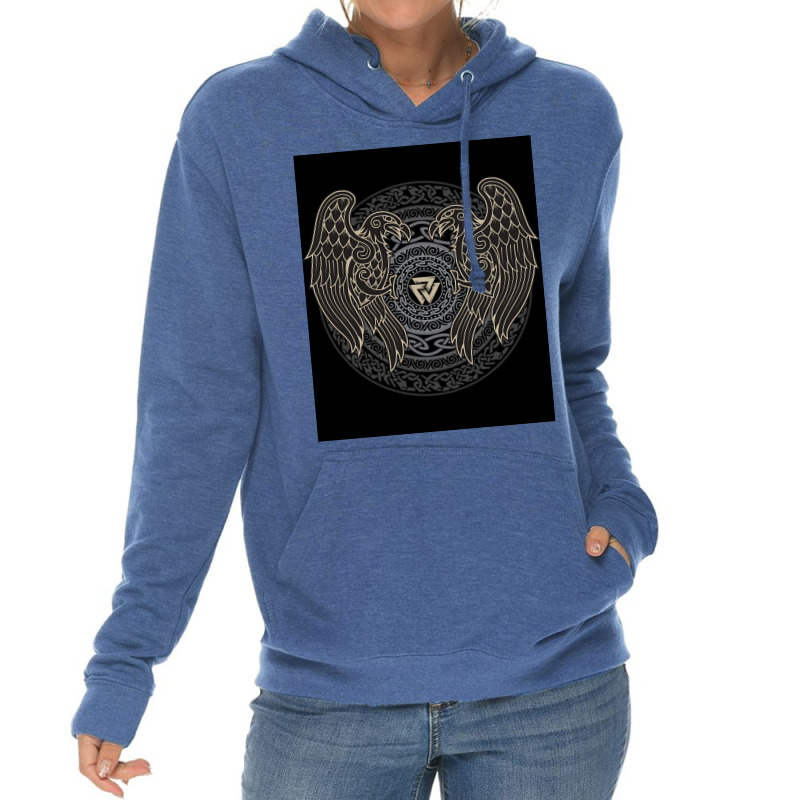 Viking Mythology Tshirtravens Of Odin Norse Pagan Viking Raven Huginn Lightweight Hoodie by dauerkolm5 | Artistshot