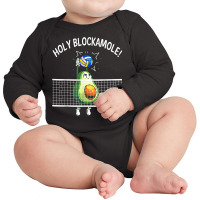 Holy Blockamole Volleyball Shirt Player Blocker Avocado T Shirt Long Sleeve Baby Bodysuit | Artistshot