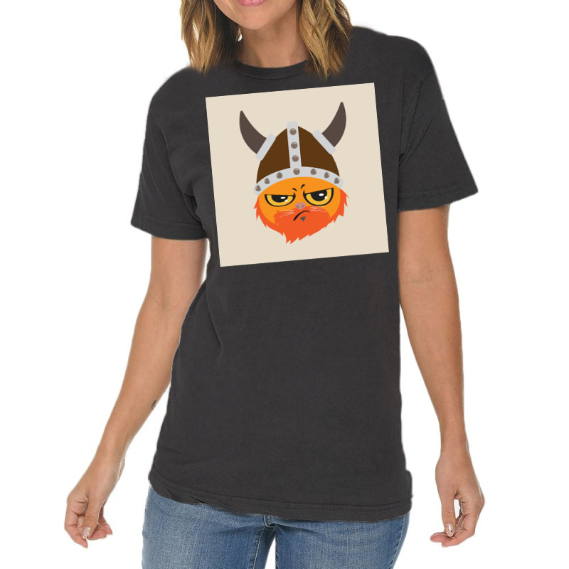 Viking Cat Cat Viking Helmet Emotion Gift  Boy Gift Vintage T-shirt | Artistshot