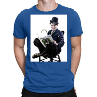 Charlie Chaplin Reading Classic Trending Trending T-shirt | Artistshot