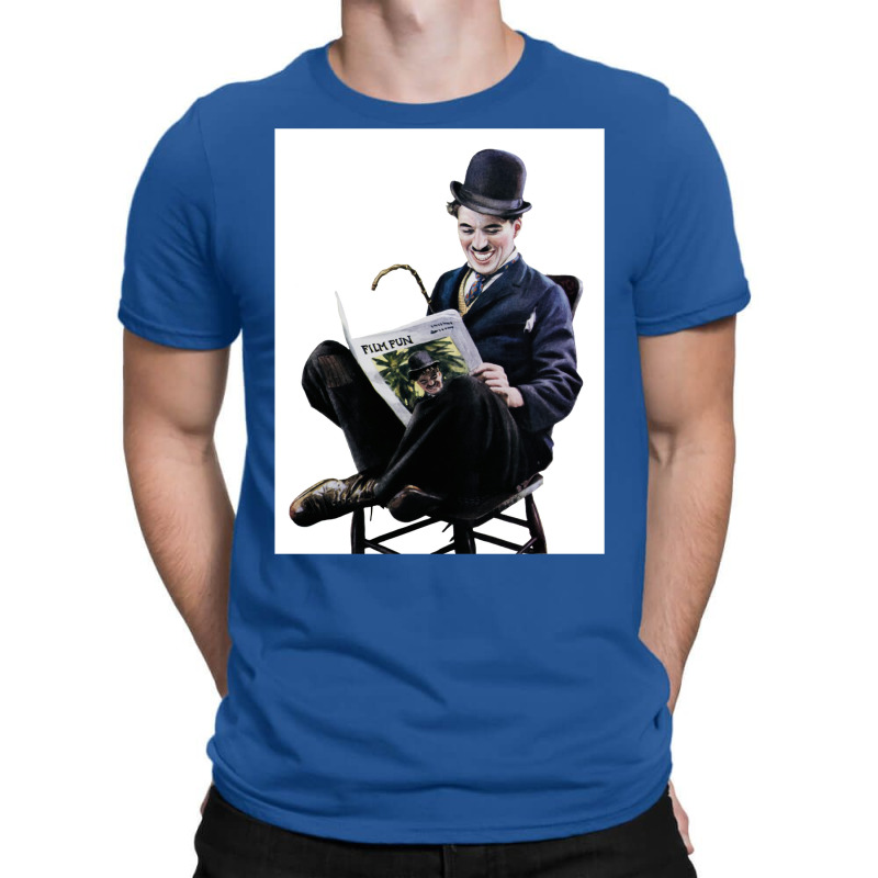 Charlie Chaplin Reading Classic Trending Trending T-shirt | Artistshot