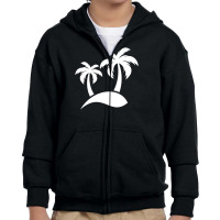 Plant Beach Paradise Youth Zipper Hoodie | Artistshot