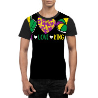 Peace Love King Cake Funny Mardi Gras Festival Party T Shirt Graphic T-shirt | Artistshot