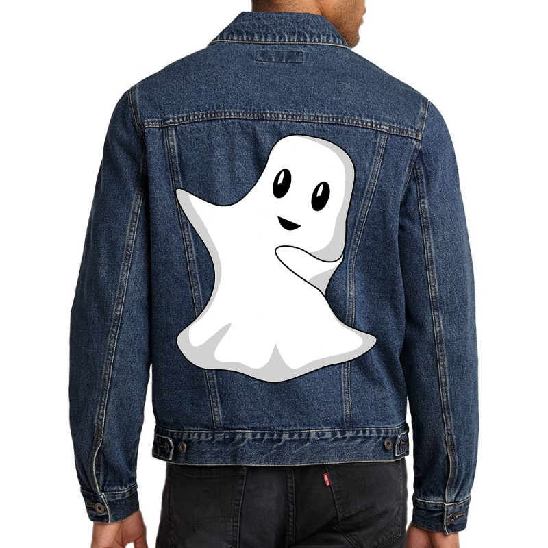 Funny Dabbing Ghost Halloween Dab   Halloween Tees Men Denim Jacket | Artistshot