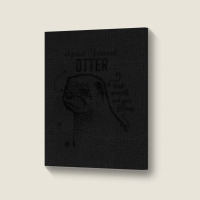 Trending Spirit Animal - Otter Black Portrait Canvas Print | Artistshot