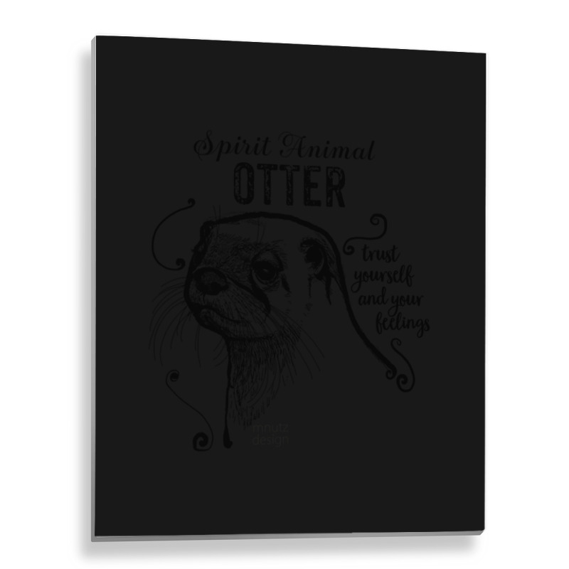 Trending Spirit Animal - Otter Black Metal Print Vertical | Artistshot