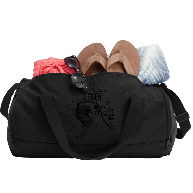 Trending Spirit Animal - Otter Black Duffel Bag | Artistshot