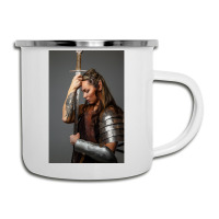 Viking Warrior Elf Woman Strong Goddess Female  Vintage Red Camper Cup | Artistshot