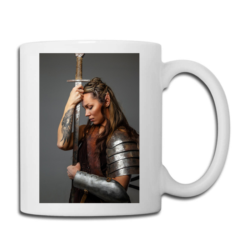 Viking Warrior Elf Woman Strong Goddess Female  Vintage Red Coffee Mug | Artistshot