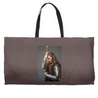 Viking Warrior Elf Woman Strong Goddess Female  Vintage Red Weekender Totes | Artistshot