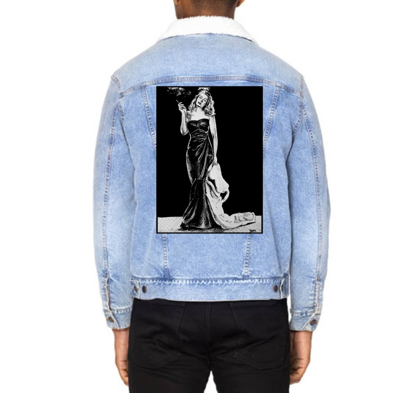 Gilda Fitted Vneck Aesthetic Love Unisex Sherpa-Lined Denim Jacket by nozademk | Artistshot