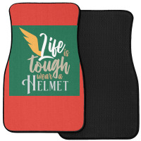 Vikings Life Is Tough Wear A Helmet Gift Idea  Humor Gift Front Car Mat | Artistshot