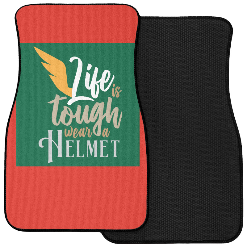 Vikings Life Is Tough Wear A Helmet Gift Idea  Humor Gift Front Car Mat | Artistshot