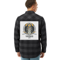 Vikings  Retro Blue Vintage Flannel Shirt | Artistshot