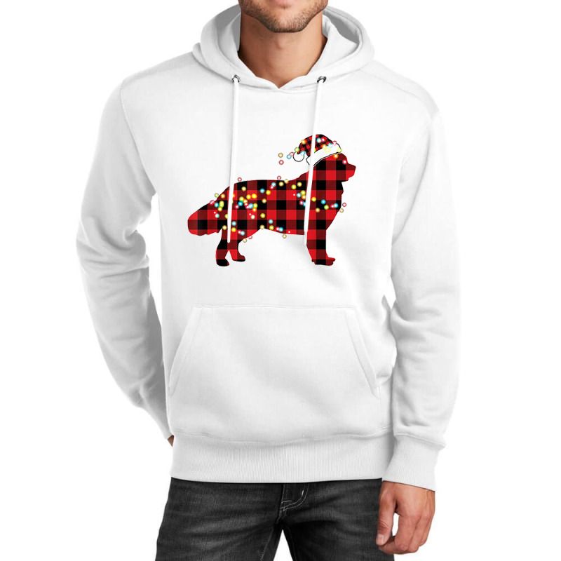 Newfoundland Dog Christmas Red Plaid Pajamas Unisex Hoodie | Artistshot