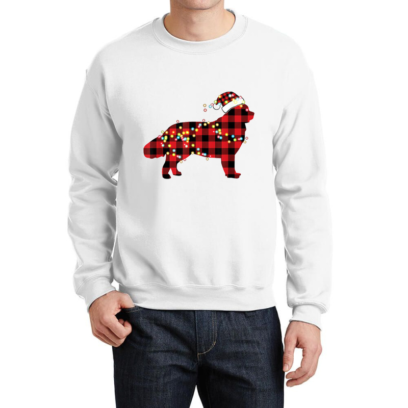 Newfoundland Dog Christmas Red Plaid Pajamas Crewneck Sweatshirt | Artistshot