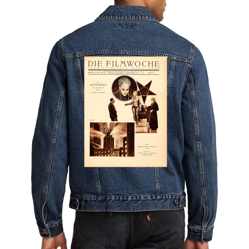 Metropolis 1927  Fritz Lang  Alternative Vintage Movie Poster Classic Men Denim Jacket | Artistshot