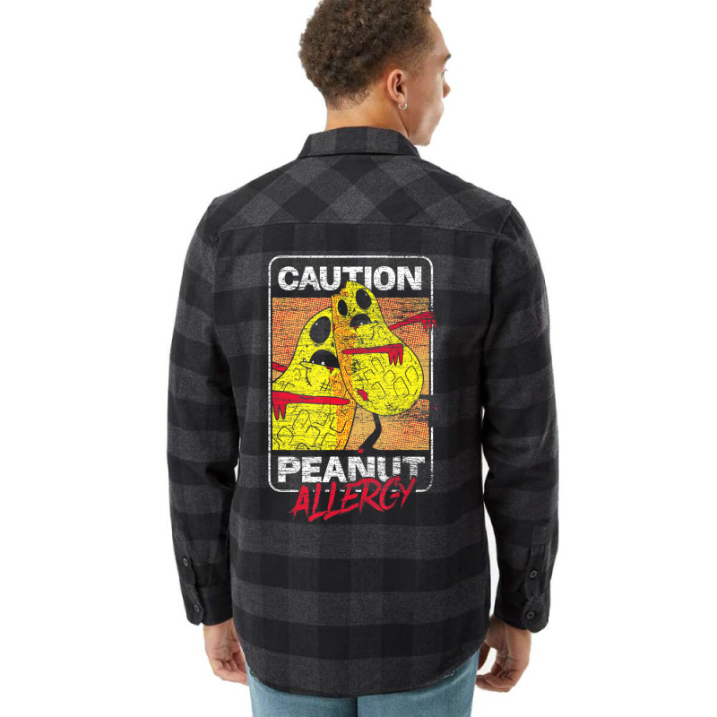 Trending Food Intolerance Caution Peanut Allergy Food Allergy Flannel Shirt by Karyn Love | Artistshot