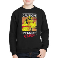 Trending Food Intolerance Caution Peanut Allergy Food Allergy Youth Sweatshirt | Artistshot