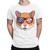 Patriotic Hamster Merica American Flag Transparent T-shirt | Artistshot