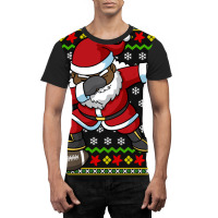 Limited Edition Football Dabbing Black African American Santa Christma Graphic T-shirt | Artistshot