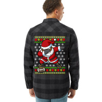 Limited Edition Football Dabbing Black African American Santa Christma Flannel Shirt | Artistshot