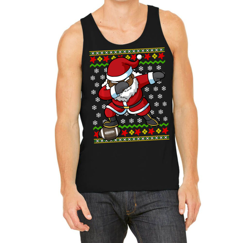 Limited Edition Football Dabbing Black African American Santa Christma Tank Top | Artistshot