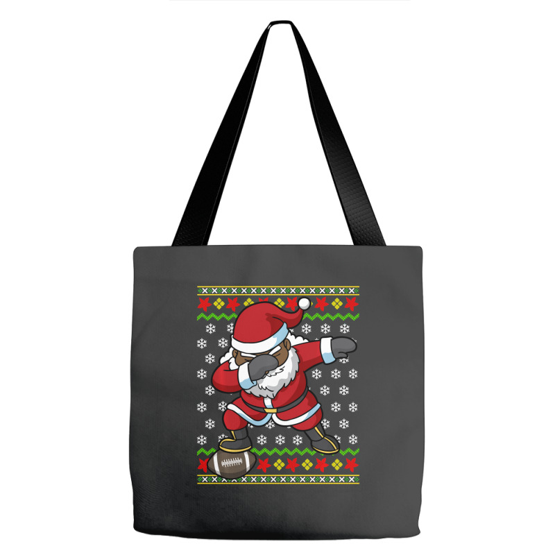 Limited Edition Football Dabbing Black African American Santa Christma Tote Bags | Artistshot