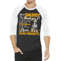 Dalmatian Funny Dog Dear Daddy Thank You For Being My Daddy 187 Dalmat 3/4 Sleeve Shirt | Artistshot