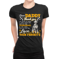 Dalmatian Funny Dog Dear Daddy Thank You For Being My Daddy 187 Dalmat Ladies Fitted T-shirt | Artistshot