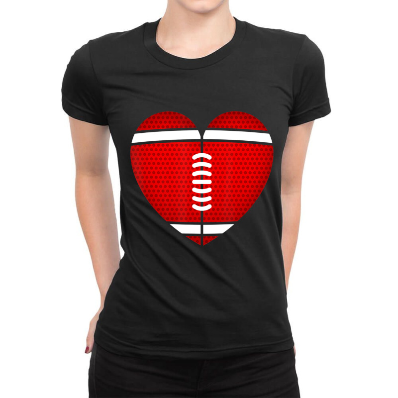 Limited Edition Football Heart Valentine's Day Boys Ladies Fitted T-Shirt by Karyn Love | Artistshot