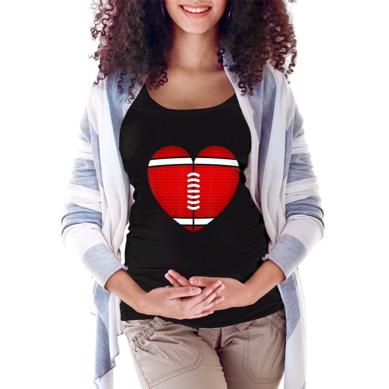 Limited Edition Football Heart Valentine's Day Boys Maternity Scoop Neck T-shirt by Karyn Love | Artistshot