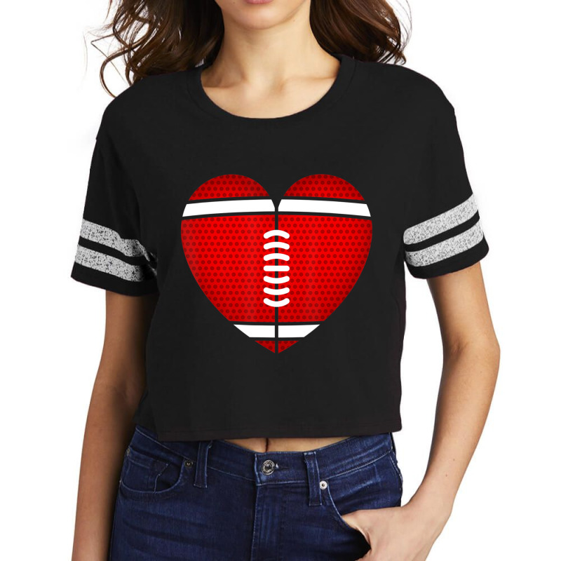 Limited Edition Football Heart Valentine's Day Boys Scorecard Crop Tee by Karyn Love | Artistshot