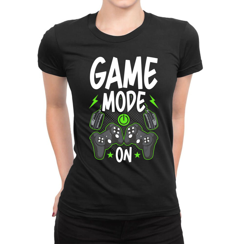 Trending Gamer Mode On Video Gamer Gaming Ladies Fitted T-Shirt by Kristina Ritchey | Artistshot