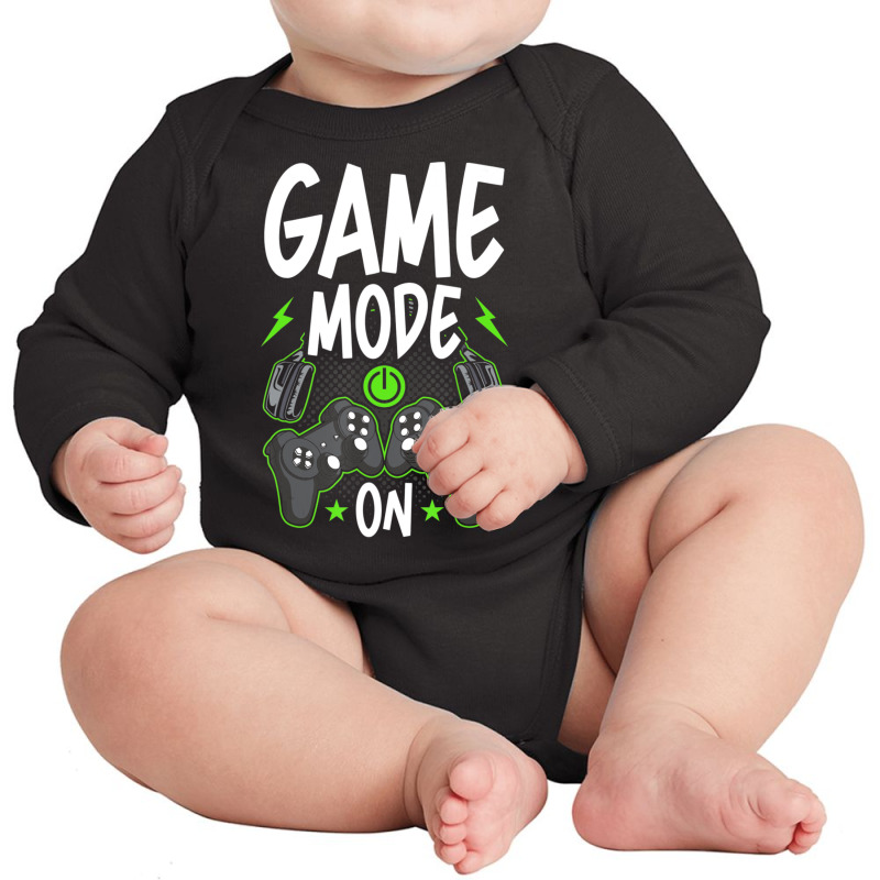 Trending Gamer Mode On Video Gamer Gaming Long Sleeve Baby Bodysuit by Kristina Ritchey | Artistshot