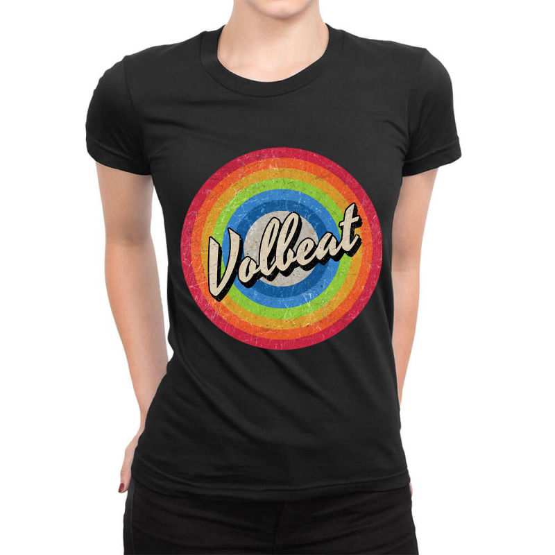 Hot Trend Vintage Style Circle - Volbeat Ladies Fitted T-Shirt by fenderbendable | Artistshot