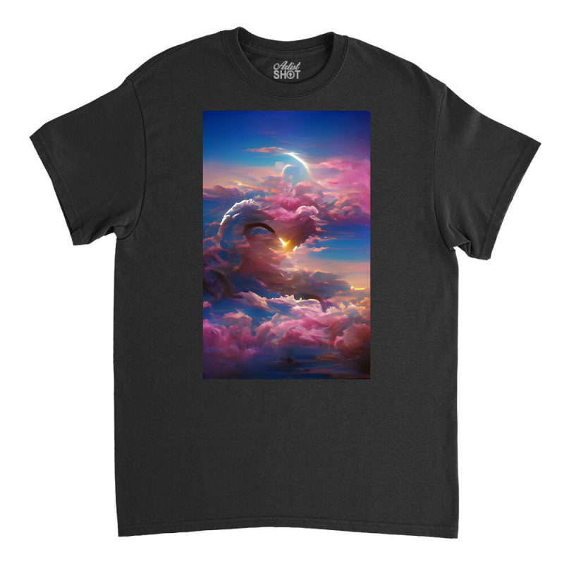 Trending Sun Light In Blue Sky Artsy Design Classic T-shirt by greggjvandervor | Artistshot