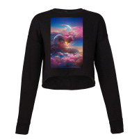 Trending Sun Light In Blue Sky Artsy Design Cropped Sweater | Artistshot