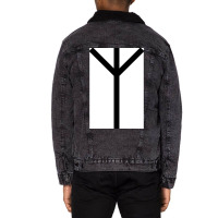 Algiz Rune  Vintage Humor Unisex Sherpa-lined Denim Jacket | Artistshot