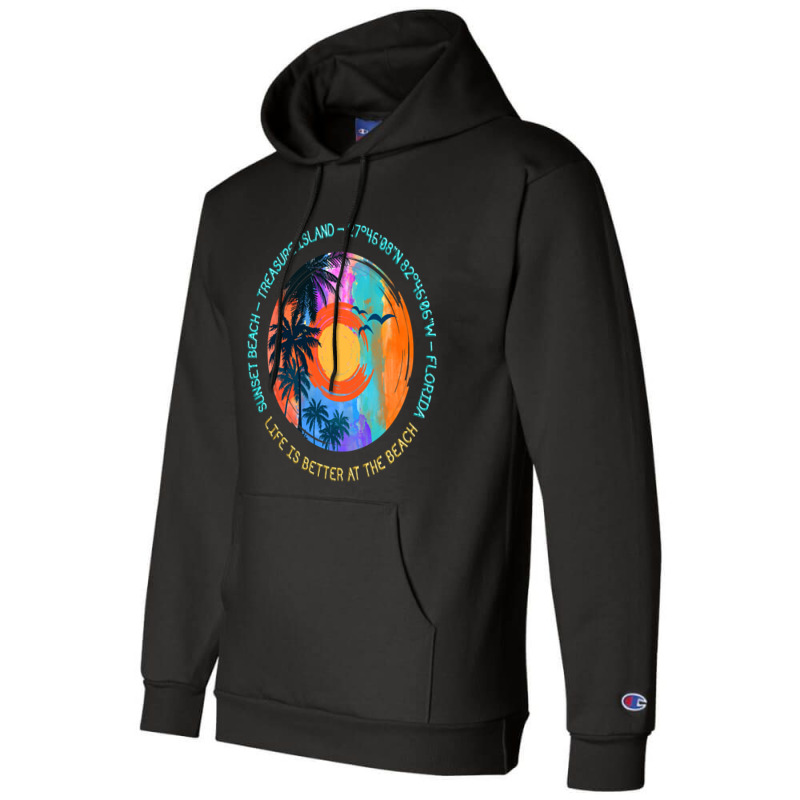 Limited Edition Sunset Beach, Treasure Island, Pinellas County, Florid Champion Hoodie | Artistshot