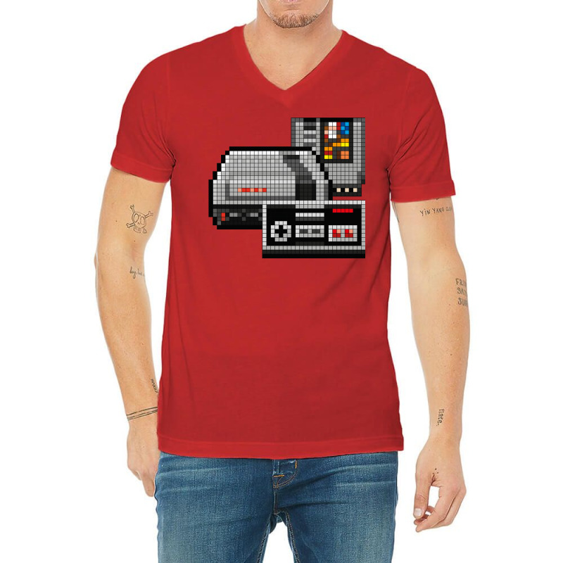 Classic Console Gamer 8bit Retro V-neck Tee | Artistshot