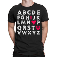 Hot Trend Happy Valentine's Day Cute Retro Teacher Alphabet T-shirt | Artistshot