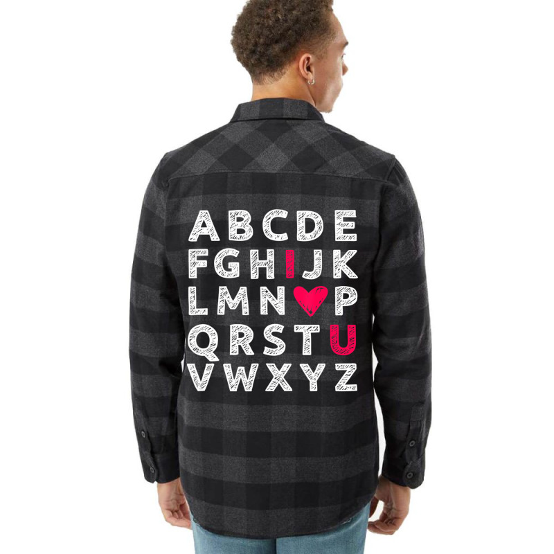 Hot Trend Happy Valentine's Day Cute Retro Teacher Alphabet Flannel Shirt | Artistshot