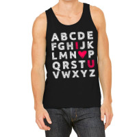 Hot Trend Happy Valentine's Day Cute Retro Teacher Alphabet Tank Top | Artistshot