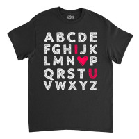 Hot Trend Happy Valentine's Day Cute Retro Teacher Alphabet Classic T-shirt | Artistshot