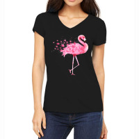 Flamingo Bird Cute Flamingo I Love You American Sign Language Animal L Women's V-neck T-shirt | Artistshot