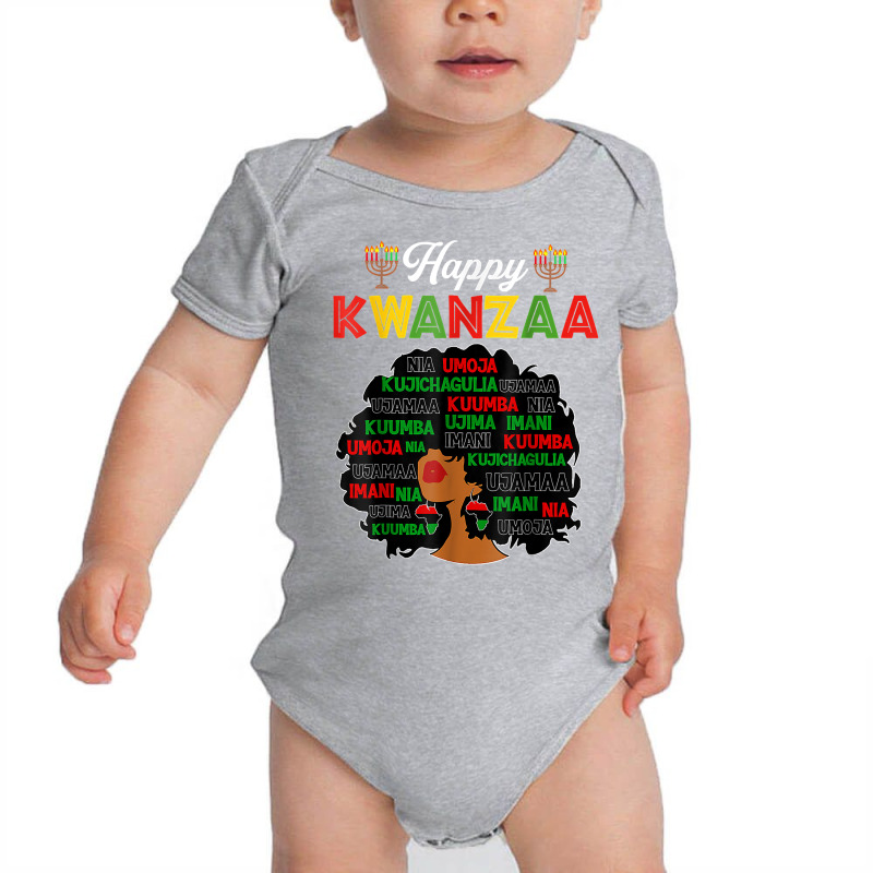 Happy Kwanzaa Decorations African American Seven Principles T Shirt Baby Bodysuit by benoirme | Artistshot